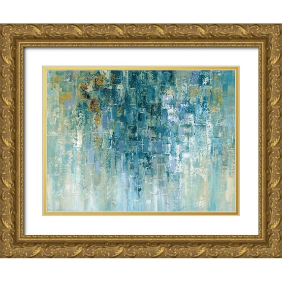 Nan 24x19 Gold Ornate Wood Framed with Double Matting Museum Art Print Titled - I Love the Rain