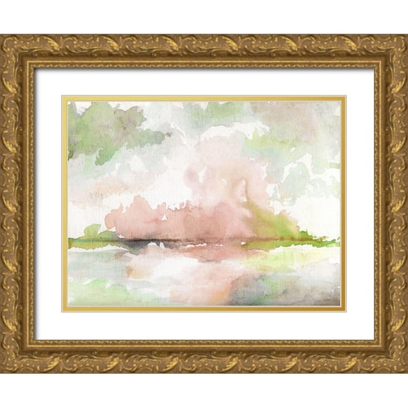 Nan 24x19 Gold Ornate Wood Framed with Double Matting Museum Art Print Titled - Morning Surprise