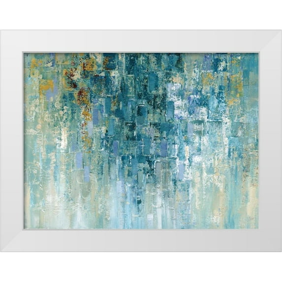 Nan 24x19 White Modern Wood Framed Museum Art Print Titled - I Love the Rain