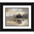 thumbnail image 1 of Nan 24x20 Black Ornate Wood Framed with Double Matting Museum Art Print Titled - Misty Pond, 1 of 4