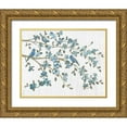 thumbnail image 1 of Nan 24x20 Gold Ornate Wood Framed with Double Matting Museum Art Print Titled - Blooming Bluebirds, 1 of 4