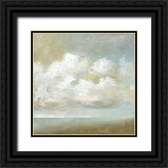 Nan 26x26 Black Ornate Wood Framed with Double Matting Museum Art Print Titled - Cloudscape V