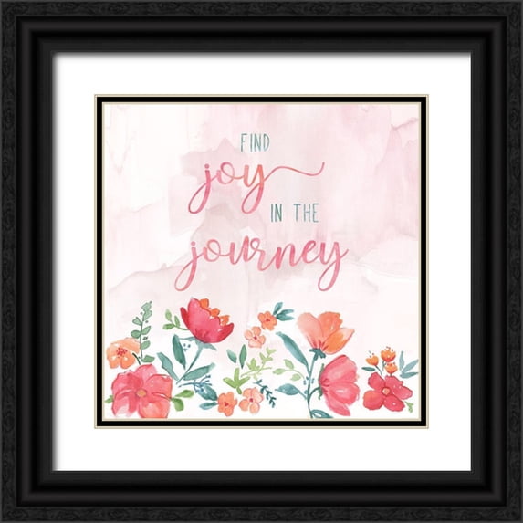 Nan 26x26 Black Ornate Wood Framed with Double Matting Museum Art Print Titled - Joy in the Journey
