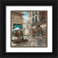 thumbnail image 1 of Nan 26x26 Black Ornate Wood Framed with Double Matting Museum Art Print Titled - Provence Cafe I, 1 of 4