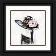 thumbnail image 1 of Nan 26x26 Black Ornate Wood Framed with Double Matting Museum Art Print Titled - Red on Black II, 1 of 4