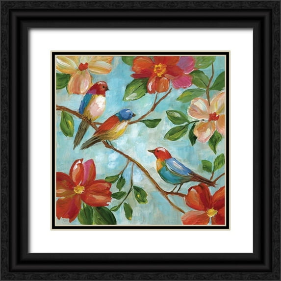 Nan 26x26 Black Ornate Wood Framed with Double Matting Museum Art Print Titled - Summer Swing