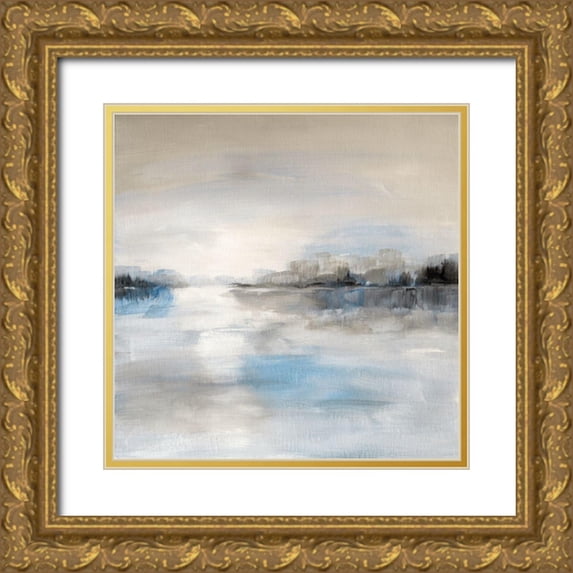 Nan 26x26 Gold Ornate Wood Framed with Double Matting Museum Art Print Titled - Distant Horizons