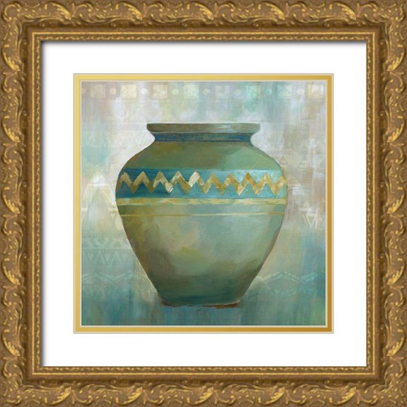 Nan 26x26 Gold Ornate Wood Framed with Double Matting Museum Art Print Titled - Jade Vessel