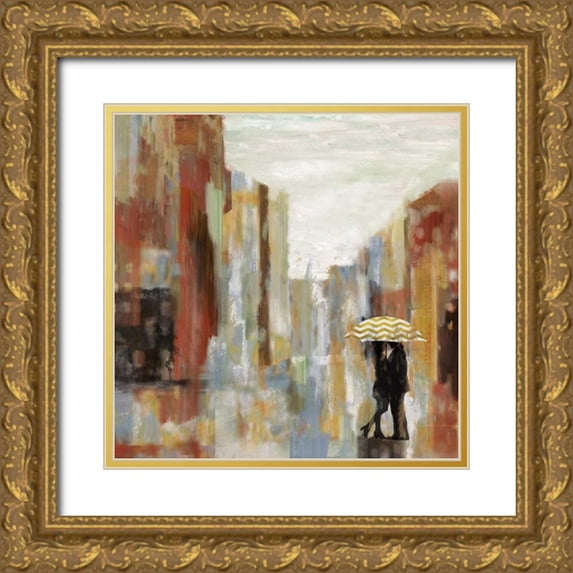 Nan 26x26 Gold Ornate Wood Framed with Double Matting Museum Art Print Titled - Soul Mates
