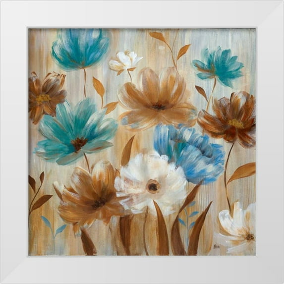 Nan 26x26 White Modern Wood Framed Museum Art Print Titled - Fionas Garden I