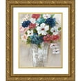 thumbnail image 1 of Nan 26x32 Gold Ornate Wood Framed with Double Matting Museum Art Print Titled - Linen Bouquet I, 1 of 4