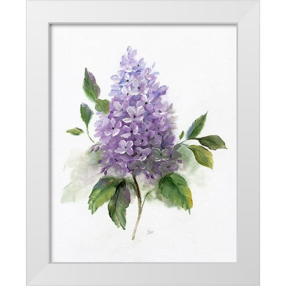 Nan 26x32 White Modern Wood Framed Museum Art Print Titled - Lilac Romance I