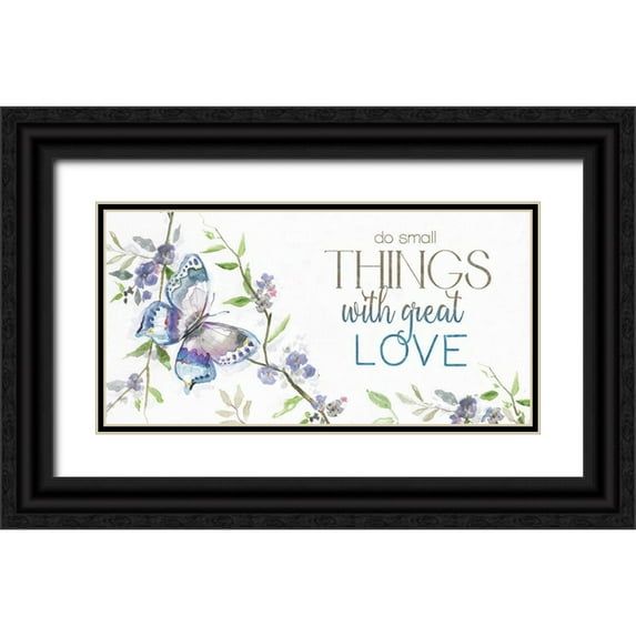 Nan 32x18 Black Ornate Wood Framed with Double Matting Museum Art Print Titled - Small Things-Great Love