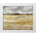thumbnail image 1 of Nan 32x26 White Modern Wood Framed Museum Art Print Titled - Meadow Shimmer I, 1 of 4