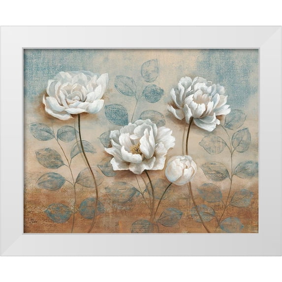 Nan 32x26 White Modern Wood Framed Museum Art Print Titled - Summers Embrace I