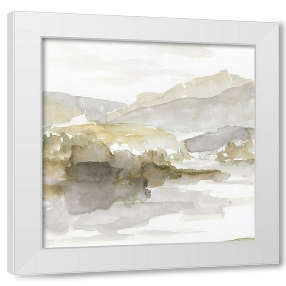 Nan 4x14 White Modern Wood Framed Wall Art Titled - Sahara Sands I
