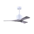 thumbnail image 1 of Nan 6-speed ceiling fan in Matte White finish with 42” solid barn wood tone wood blades, 1 of 7