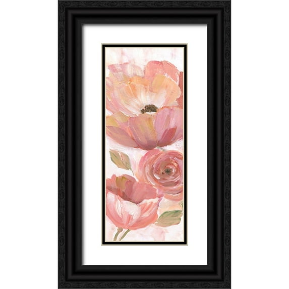 Nan 8x14 Black Ornate Wood Framed with Double Matting Museum Art Print Titled - Blooming coral IV