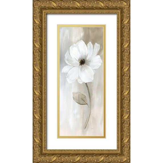 Nan 8x14 Gold Ornate Wood Framed with Double Matting Museum Art Print Titled - Sheer Elegance II