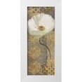 thumbnail image 1 of Nan 8x14 White Modern Wood Framed Museum Art Print Titled - White Poppy Shimmer II, 1 of 4