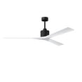 thumbnail image 1 of Nan XL 6-speed ceiling fan in Matte Black finish with 72” solid matte white wood blades, 1 of 7