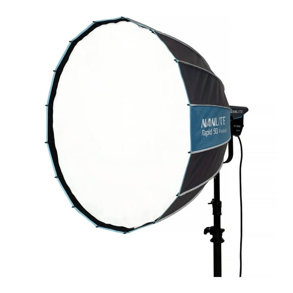 Nanlite Rapid 90 Parabolic Softbox with Bowens Mount Compatibility and Grid Accesories (35in)