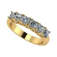 thumbnail image 1 of Nana 10k Yellow Gold Asscher Cut 1ctw Simulated Diamond Anniversary Ring, Pure Brilliance Zirconia & CZ Wedding Engagement Band-Size 11.5, 1 of 7
