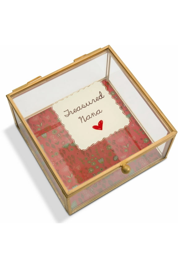 Nana - 4.25" x 4.25" Glass Keepsake Box