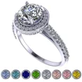 thumbnail image 1 of NANA Jewels 2ct Pure Brilliance Zirconia Halo Engagement Ring-Round Cut-April-11.5, 1 of 7
