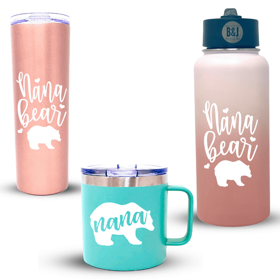 Nana Bear Teal 14 oz Camper Tumbler
