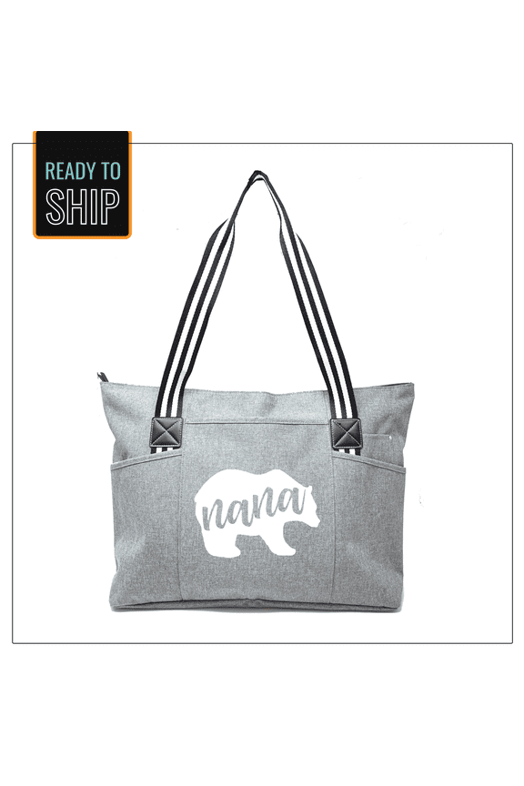 Nana Bear Tessa Gray Tote Bag