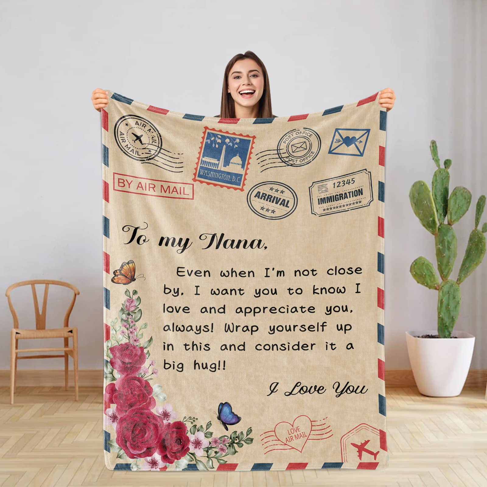 Nana Blanket, Nana Gifts From Grandkids, Birthday Gifts For Nana From