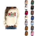 thumbnail image 1 of Nana Claus Christmas Sweatshirt for Women 2025 Long Sleeve Crewneck Nana Shirt Pullover Top, 1 of 1