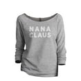 thumbnail image 1 of Nana Claus Women's Fashion Slouchy 3/4 Sleeves Raglan Lightweight Sweatshirt Sport Grey Small, 1 of 3