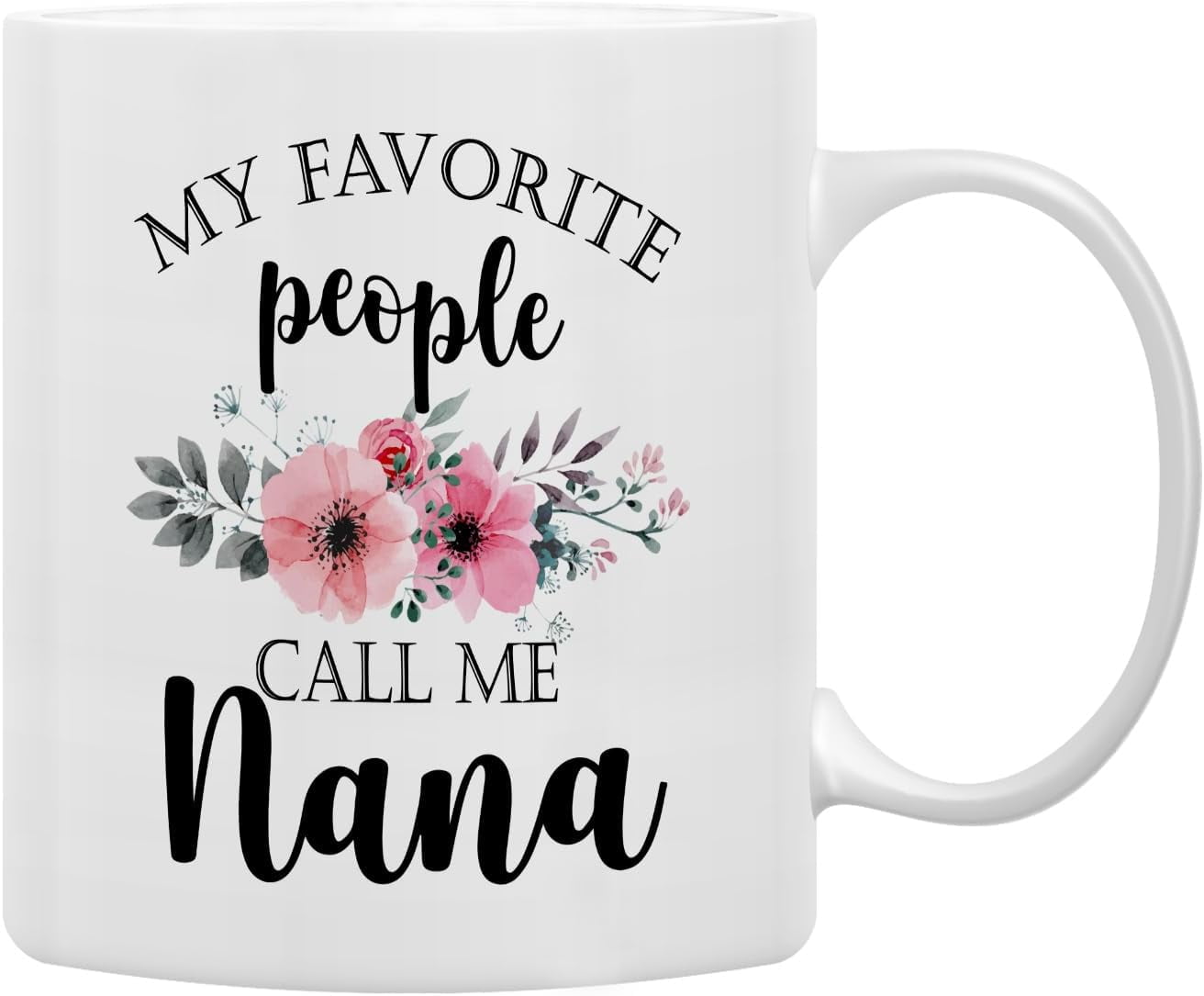 White Ceramic Nana Mug for Hot and Cold Beverages