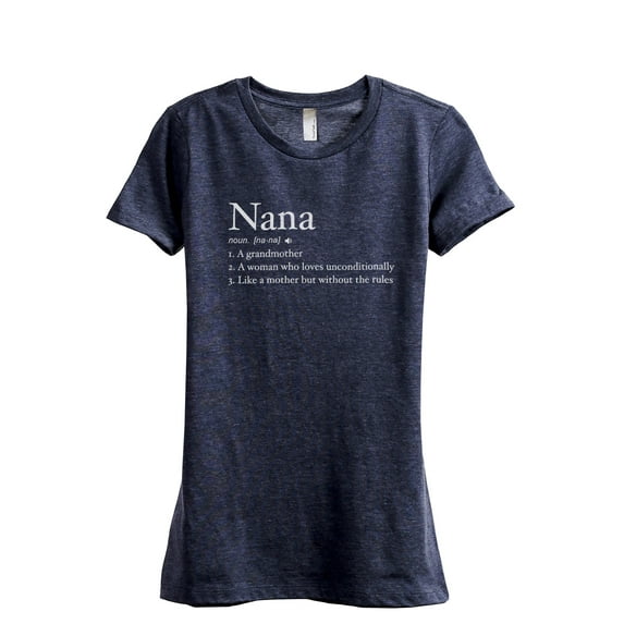 Nana Definition Women's Fashion Relaxed T-Shirt Tee Heather Navy 2X-Large