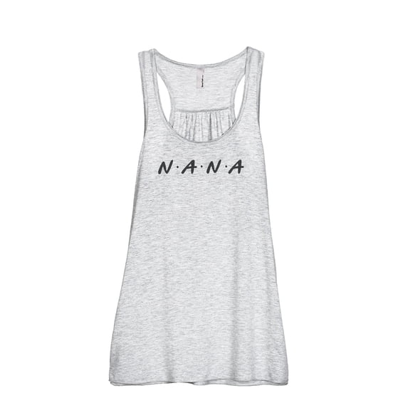 Nana Friends Women's Fashion Sleeveless Flowy Racerback Workout Yoga Tank Top Sport Grey Small