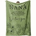 thumbnail image 1 of Nana Gift, Blanket for Nana, Nana's Birthday Gift, Nana Gift from Terns, Mother's Day Christmas Gift for Nana, Super Soft Flannel Blanket, Grass Green, 1 of 8