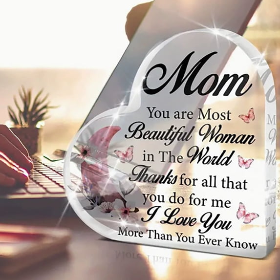 Nana Gifts, 2D Acrylic Moon Decor, Engraved Touching Sayings, Mother's Day Present for Nana, Grandma, Nanny, Birthday Holiday Gift, Tabletop Ornament for Home Living Room