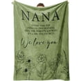 thumbnail image 1 of Nana Gifts, Blanket Gifts for Nana, Nana Birthday Gifts, Nana Gifts from Grandkids, Nana Gifts for Mothers Day Christmas, Super Soft Flannel Throw Blanket for Nana 50" x 60", Grass Green, 1 of 6