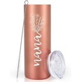 thumbnail image 1 of Nana Gifts From Grandchildren Granddaughter, Mother‘s Day Gifts Christmas Gifts for Grandma, Grandma Birthday Gifts, Mimi Gifts, Nana Stainless Steel Skinny Tumbler Gifts (20 oz, Rose Gold), 1 of 6