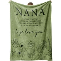 Nana Gifts, Gifts for Nana Blanket, Nana Birthday Gift from Grandkids, to My Nana Grandma Throw Blanket 50" x 60", Purple