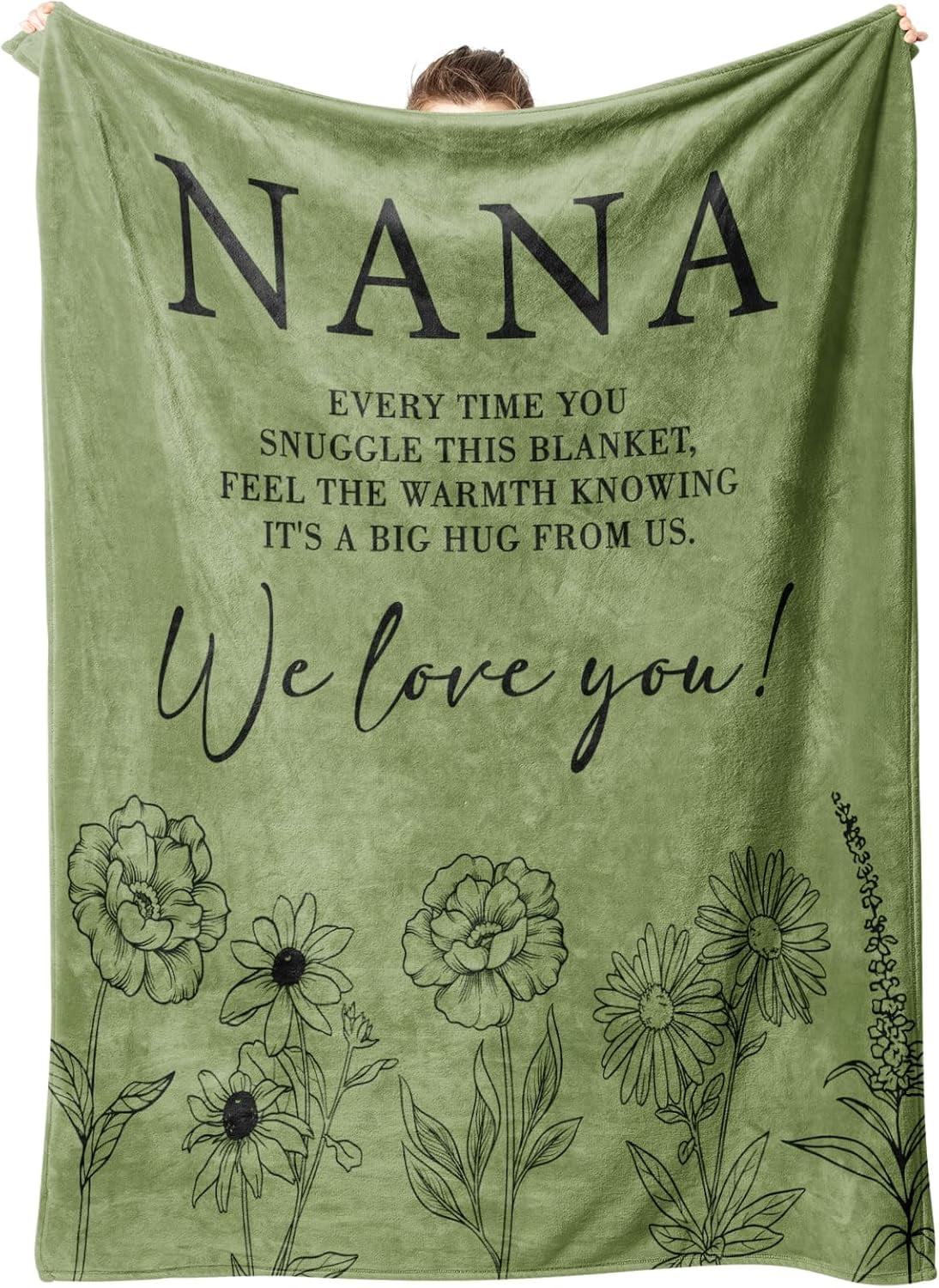Nana Gifts, Gifts for Nana Blanket, Nana Birthday Gift from Grandkids, to My Nana Grandma Throw Blanket