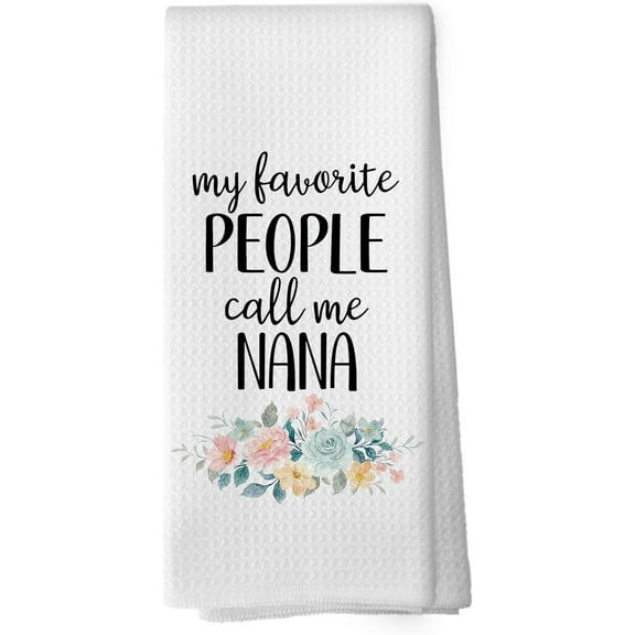 Nana Gifts Kitchen Towels - Grandma Gifts from Grandkids Dish Towels, Rustic Grandma Mothers Day Birthday Decorative Absorbent Dishcloths Hand Towel for Kitchen Decor 18x26 Inches