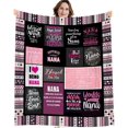 thumbnail image 1 of Nana Gifts Nana Birthday Gifts Best Nana Ever Blanket Nana Gifts from Grandkids Nana Gifts from Granddaughter Grandma Birthday Gifts for Nana Grandma Throw Blanket 60\u201d X 80\u201d, 1 of 6
