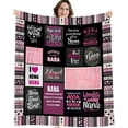 thumbnail image 1 of Nana Gifts Nana Birthday Gifts Best Nana Ever Blanket Nana Gifts from Grandkids Nana Gifts from Granddaughter Grandma Birthday Gifts for Nana Grandma Throw Blanket 60\u201d X 80\u201d, 1 of 6