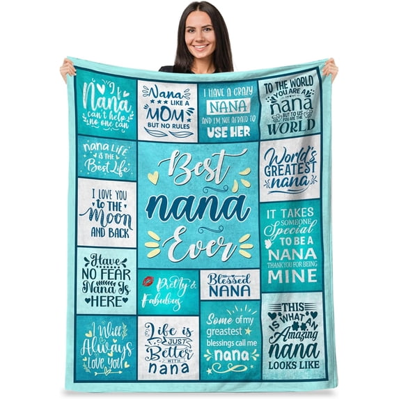 Nana Gifts,Nana Gifts from Grandkids, Best Nana Gifts Throw Blanket 60" X 80", Best Nana Ever Gifts,Gifts for Nanas Birthday Christmas Mother''s Day