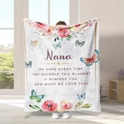 Nana Gifts Throw Blanket - 60" x 50" Pink Polyester for Nana from Grandkids