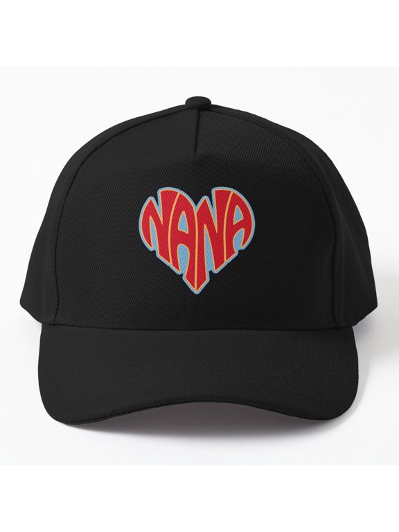 Nana Heart Monogram Design Baseball Cap, Family Celebration Design, Classic Hat