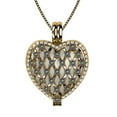 thumbnail image 1 of Nana Heart of Hearts Birthstone Adult Female Locket Pendant, Sterling Silver & Mother of Pearl, W/ a 22" Adj Box Chain, Yellow - June, 1 of 7